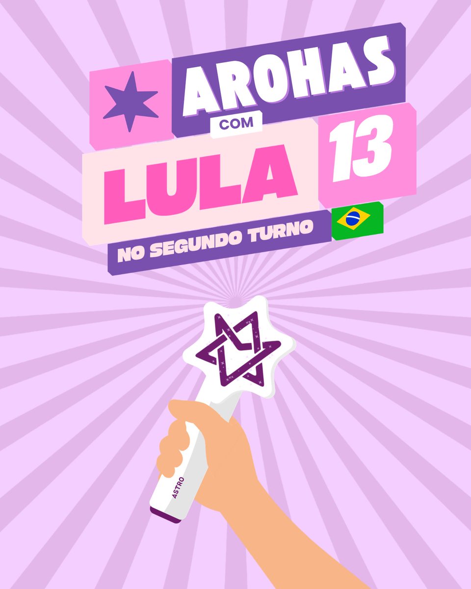 uvfleur's tweet photo. AROHAS COM LULA NO SEGUNDO TURNO 1️⃣3️⃣✨️

#FandomsComLula

design cr: @loonapubli https://t.co/Ngux7cgS5m