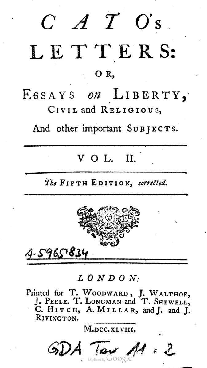 guinese001's tweet photo. Thomas Gordon in his work Cato's letters suggested that flattery helps create tyranny, and tyranny creates the conditions in which flattery flourishes.

Tyranny and Flattery are not independent evils; each produces and strengthens the other.

A ruler can't be tyrant without flatterers, he requires servile hands to execute his will and servile mouths to approve it. 

Flattery removes the restraints on power. Unrestrained power punishes truth. The punishment of truth produces more flattery. More flattery further entrenches tyranny.