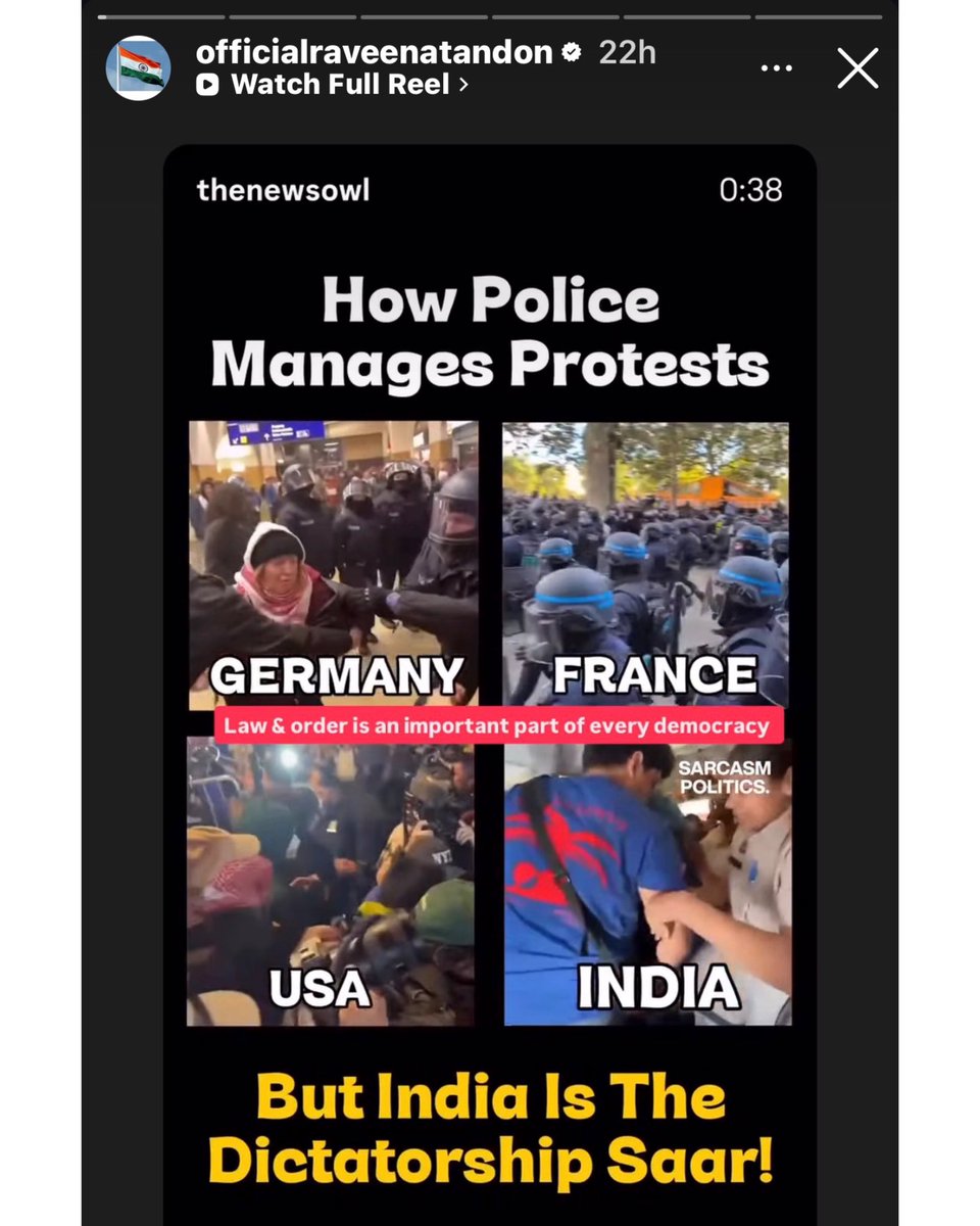 jod_insane's tweet photo. Actress Raveena Tandon is making sure every liberal cries a river

We need more celebs like her ❤️ https://t.co/FrI2V6LkHb
