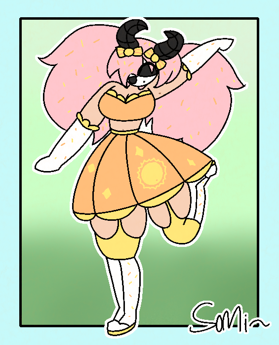 MidnightSkies89's tweet photo. TW: Bursting!

And to round out her seasonal flavors, summer! And what better form to take than a high energy pop-star~!
..figuratively and literally :3 https://t.co/W22ZQo2TaZ