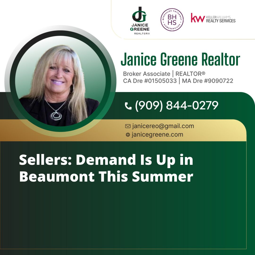 JaniceSgreene's tweet photo. Sellers: Demand Is Up in Beaumont This Summer
Let’s connect and talk about the latest insights in the industry! #losangelerealestate #larealestate #californiarealestate #californiahomes #losangelesrealestate #bayarearealestate #larealestateagent #larealtor #larealtors https://t.co/Ju62ZKvcp6