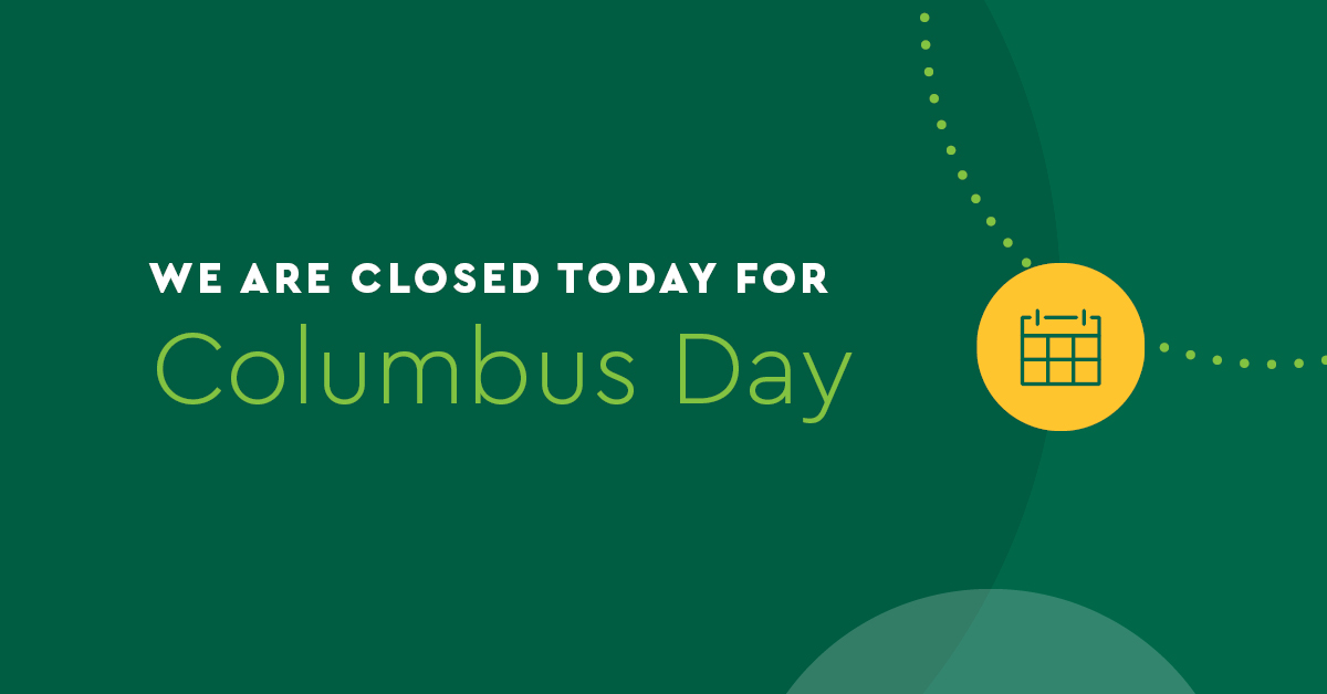 CommerceBank's tweet photo. In observance of Columbus Day, we will be closed on Monday, October 12. We will resume regular business hours on Tuesday, October 13.

You can access your accounts anytime through Online Banking. Our ATMs and 24-hour account information line will remain open for your convenience. https://t.co/ICDRPd9LPX