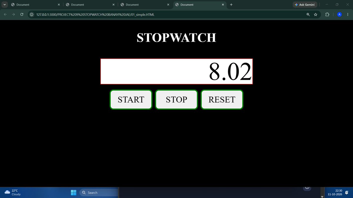 Pokemon_71's tweet photo. DAY 13 LEARNING PROGRESS DATED 9 OCT 2026
$ STRIKE
   •COMPLETED THE ALGORITHM OF 
BIPARTITE GRAPH
ROTTEN ORANGES PROBLEM
$ THUNDER
   •MADE WEB PAGE PROJECT OF
PASSWORD STRENGTH CHECKER
TIME DISPLAY
STOPWATCH
#CODERARMY
#THUNDER
#100DAYSOFCODE https://t.co/GglcSUf4xl