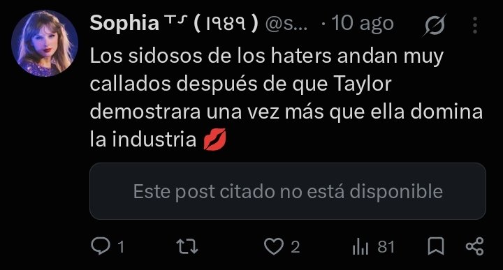 Sadboy1726389's tweet photo. @sophiaparissi @hneybeen "sidosos" ciertamente este tipo de comentarios son los que normalmente ustedes los Swifties hacen: https://t.co/Rb91POR8PT
