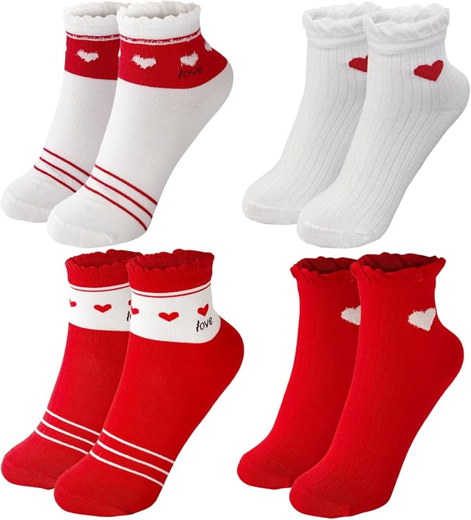 goshoppingbees's tweet photo. Does your outfit need a sweet little plot twist?
Start at the ankles.
1) https://t.co/umR1viYSDh
Heart pattern + frilly trim = instant charm.
2) https://t.co/fhBJmqyq1c
Cotton socks absorb moisture to keep feet dry.
#Cute #Gifts  #Holiday #Shopping #socks #fashion #SecretSanta #whitelephant #ValentinesDay