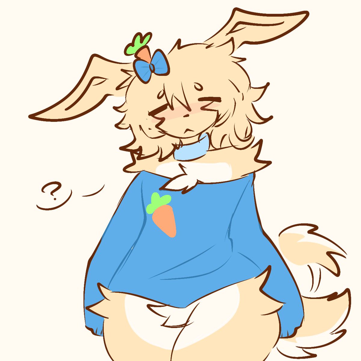 nefuu's tweet photo. afternoon doodle of bunny https://t.co/64Wjc4Q3AH