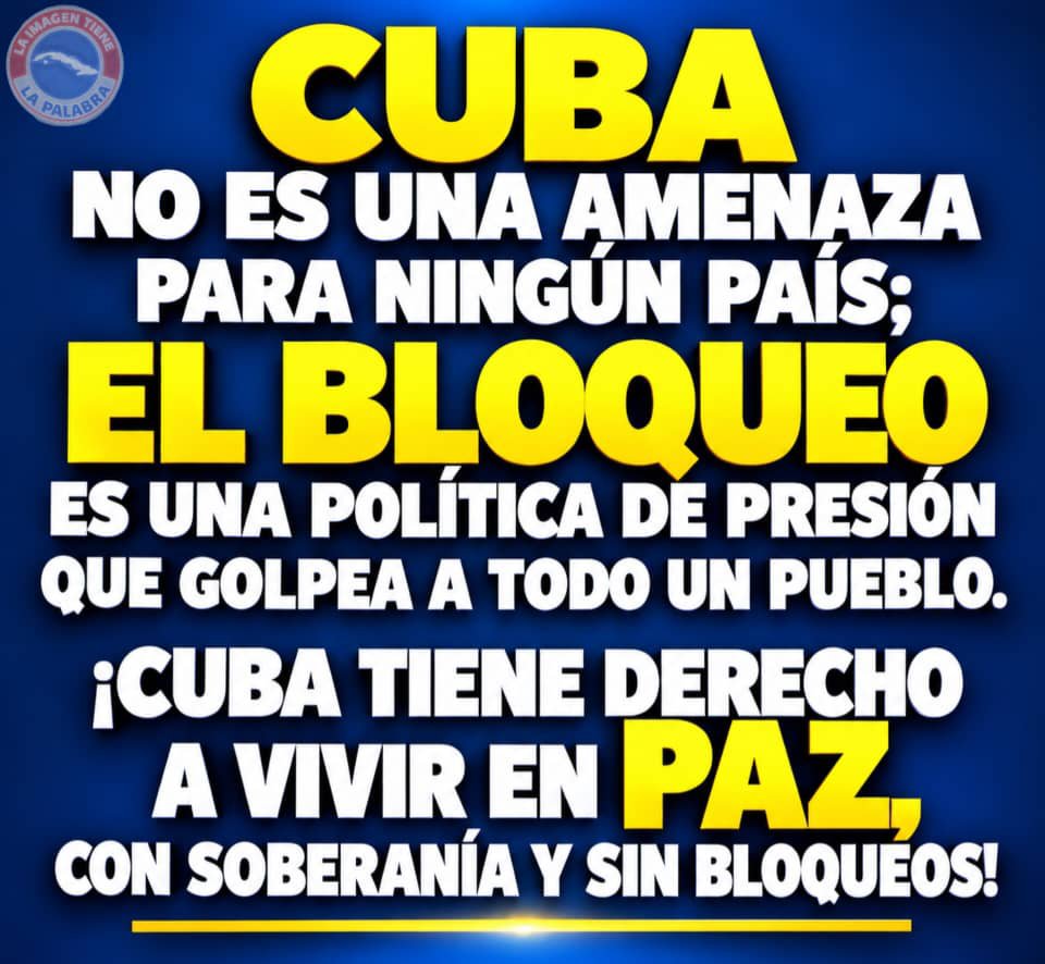 Miguel1980198's tweet photo. #CubaNoEsUnaAmenazaElBloqueoSí https://t.co/1pzFIlVmRQ
