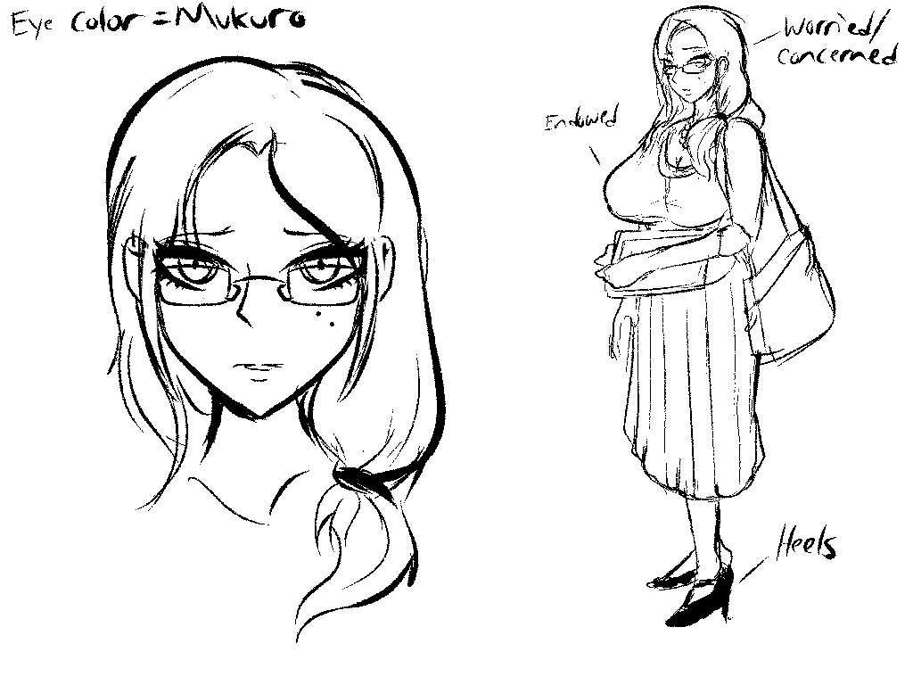EnjayHey's tweet photo. The idea behind Junko's mother was to make someone sympathetic, caring, and always look concerned and a bit sad with the world around her. I did my best to incorporate aspects of both despair sisters. I wanted to make her look normal, but still with her own unique vision. https://t.co/pmKkhHjVfA