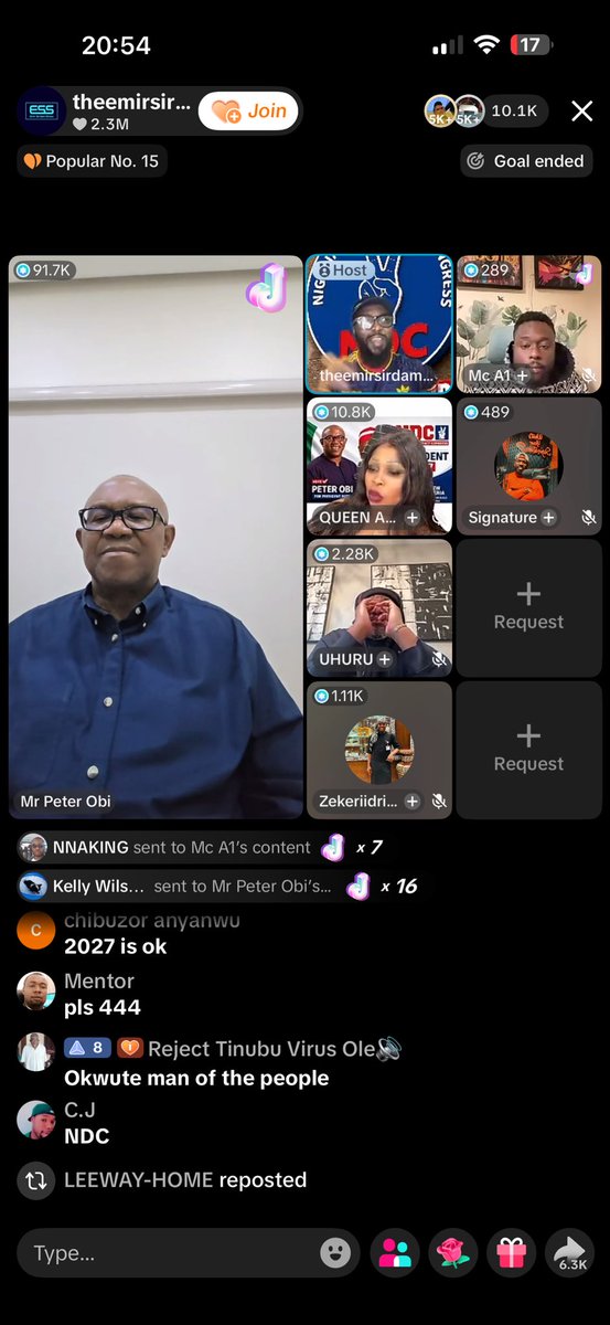 austinesteel's tweet photo. Peter Obi is live on Tiktok. Please share this post. We need more questions and viewers over there. https://t.co/RqROgBOAuh