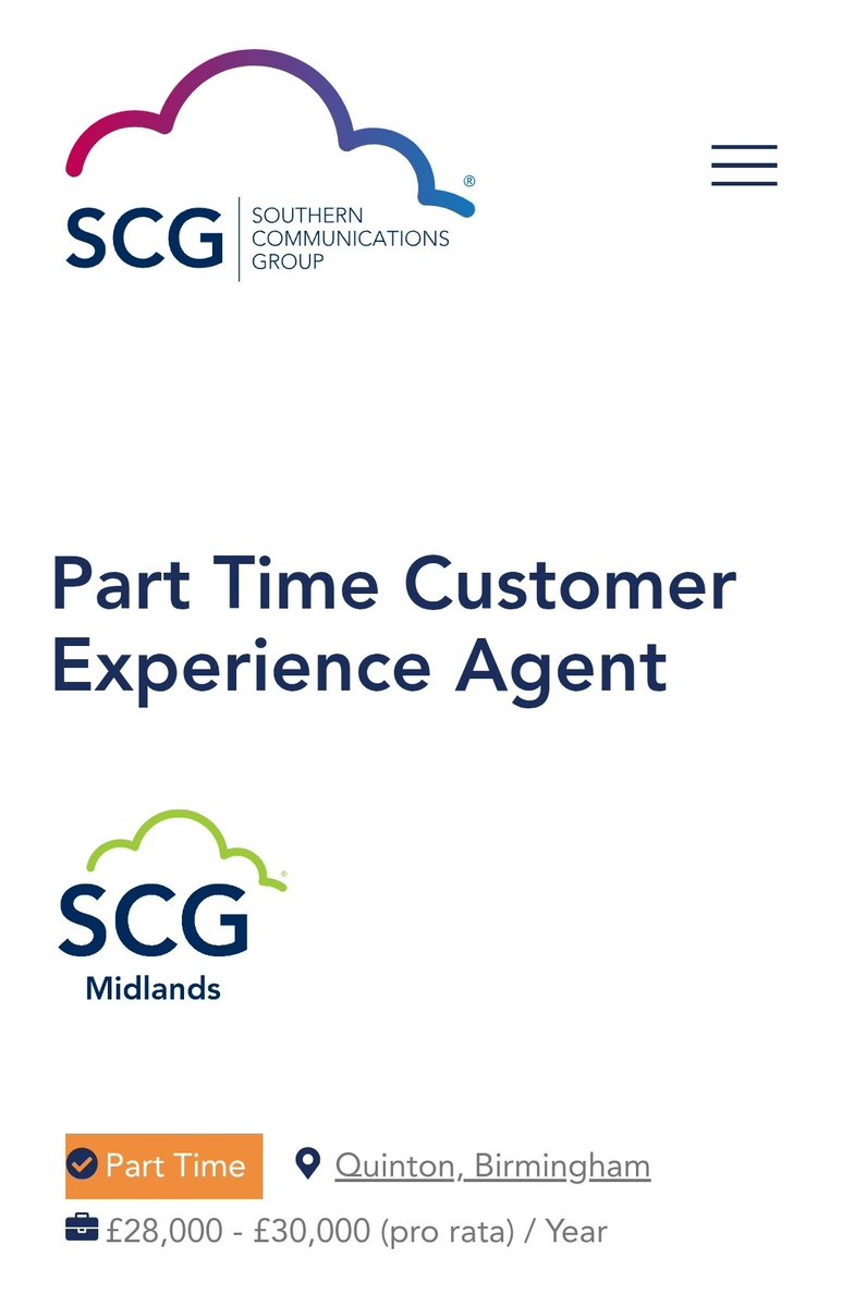 mrTJ_ok's tweet photo. 🇬🇧 UK REMOTE JOB ALERT: Customer Experience Agent - Quinton, Birmingham‼️

If you're seriously in search of a Job and you can work as a Customer Experience Agent,  Apply Now with Southern Communications Group.

◆ Position: Customer Experience Agent
◆ Job Type: Part-Time 
◆ Salary: £28,000 - £30,000 a year
◆ Location: Quinton, Birmingham
◆Employer: Southern Communications Group

Note: UK-based applicants only

Benefit: SCG mobile benefit, Employee Assistance Programme, Extra day off for your birthday and More.

📌  Apply Now. ⤵️

🔗 https://t.co/wbCMDuhuJH

📢 Share or repost (RT) to help someone find their next job opportunity!