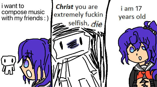 kinjootori's tweet photo. this is how mafuyu haters sound to me https://t.co/nAK2AFeMHs