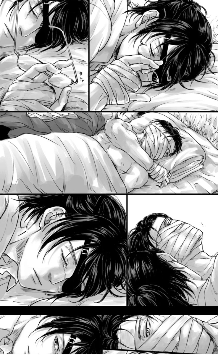 xybcafjgkl's tweet photo. this is the best LeviHan doujinshi ever. i'm treating this as my headcanon btw. i genuinely love EVERYTHING about it. they're not even OOC at all, they genuinely feel like the levihan we see in the official manga/anime💚💜 
i'll always mourn forest levihan
https://t.co/DA8qM5hsrx https://t.co/stjoqUa3Qp