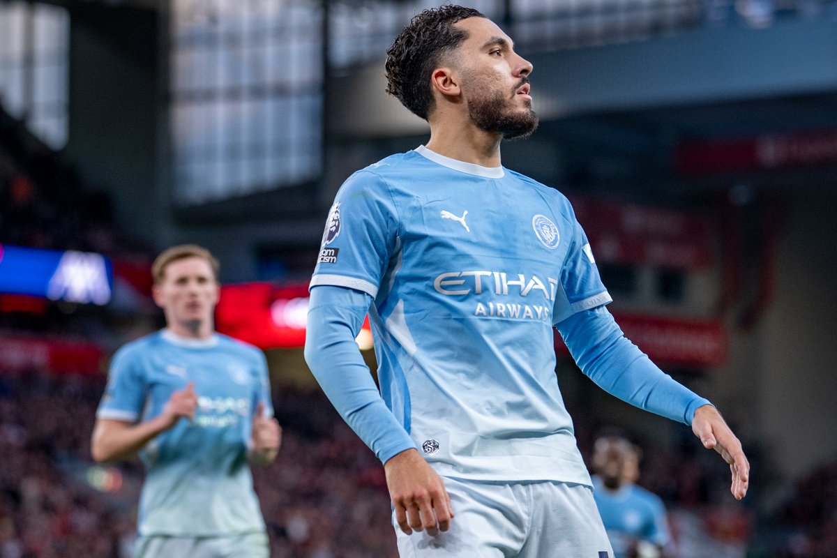 premierleague's tweet photo. Rayan Cherki puts @ManCity 3-0 up at Anfield! 🇫🇷 https://t.co/9tEDf0AdZr