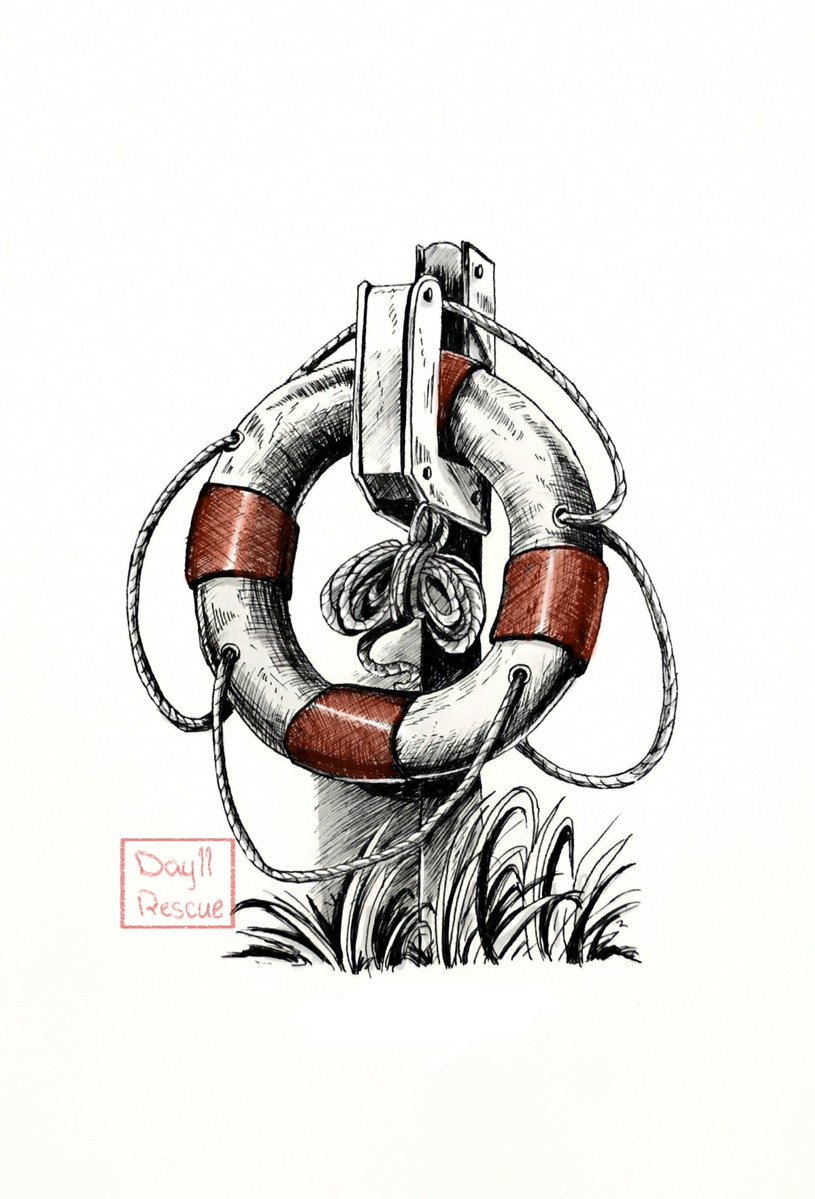 RoaaOY's tweet photo. #inktober Day 11: Rescue. https://t.co/xIh6VP2LdP