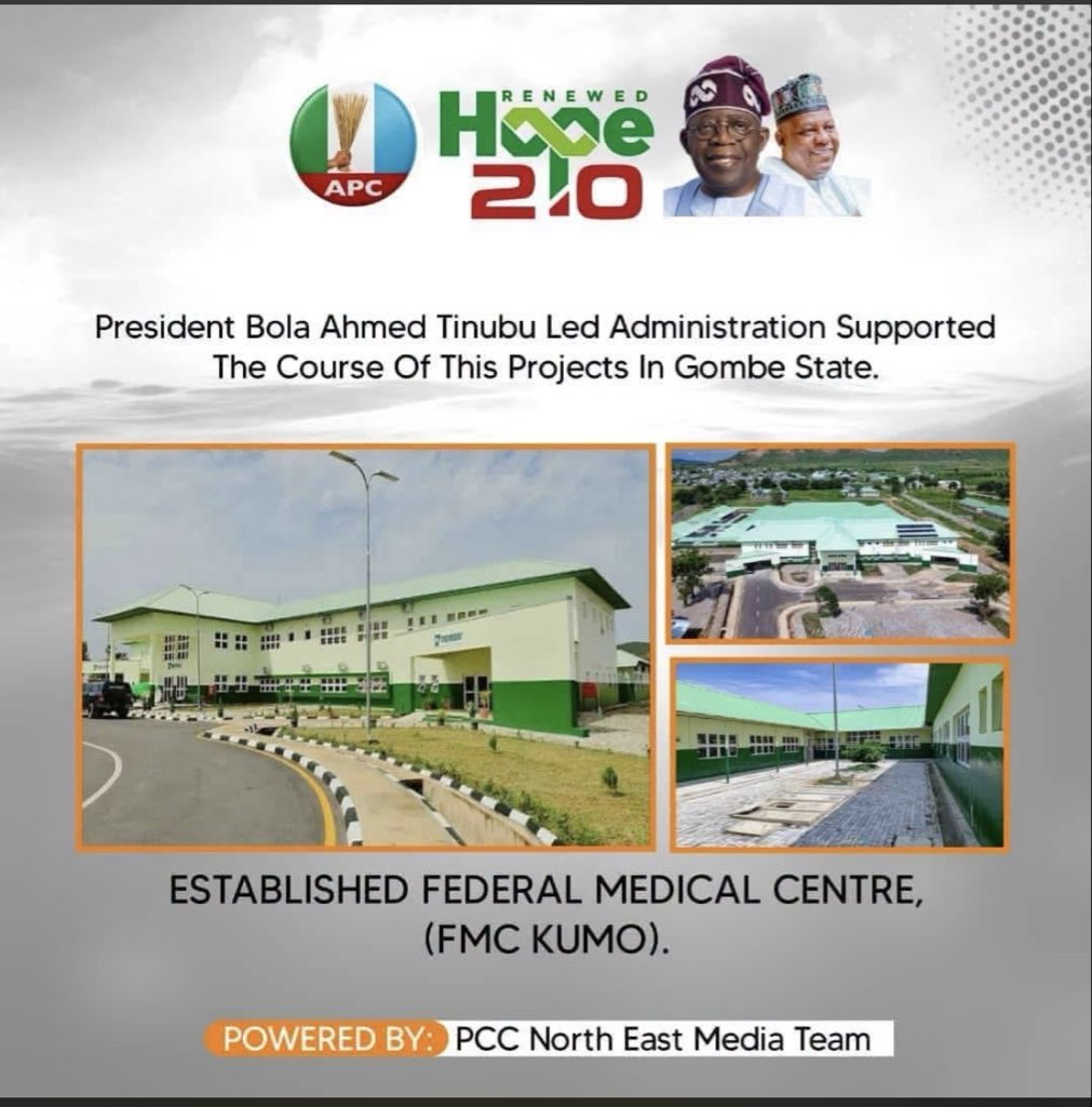 aliyu_sul's tweet photo. Renewed Hope 2.0 is delivering real infrastructure to Gombe State.
The Federal Medical Centre, Kumo (FMC Kumo) stands as another testament to the Tinubu-led administration's commitment to accessible, quality healthcare for every Nigerian — no matter their state or community. https://t.co/gwNWSCKblv