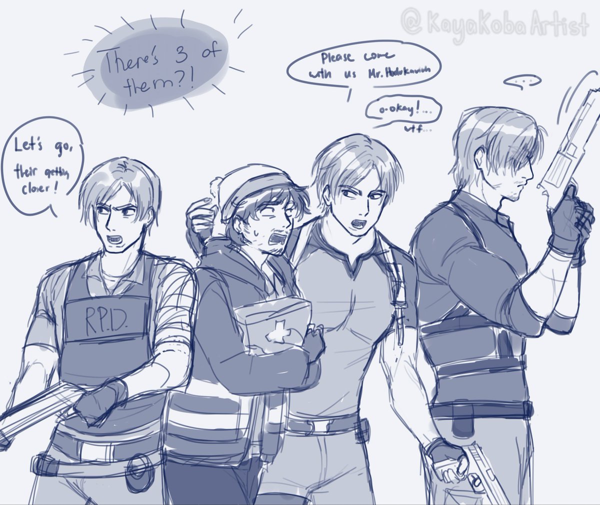kayakobaArtist's tweet photo. WIP #bryeon #leonkennedy #bryanhodukavich https://t.co/wVwL23FpOh