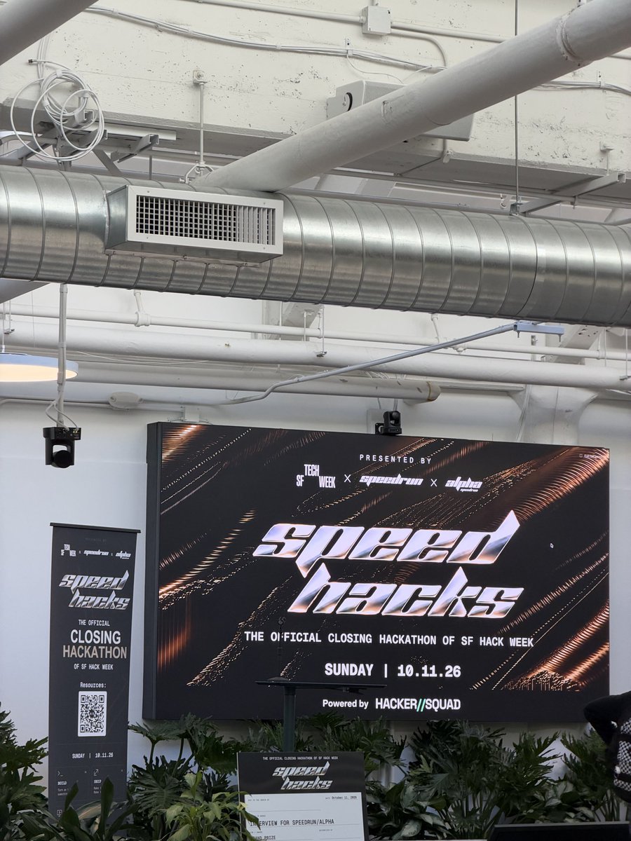 arshmalik02's tweet photo. Closing out SF Tech Week at Speed Hacks π Let's ship.
@speedrun @a16z @hackersquadβ¨#SpeedHacks #SFTechWeek #SFHackWeek #speedrun #buildinpublic https://t.co/HmkTGGUwNB