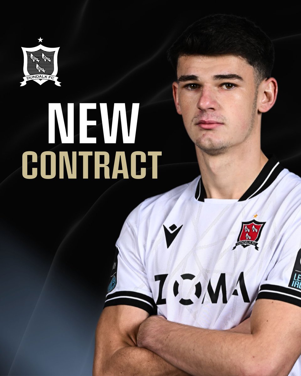 DundalkFC's tweet photo. ✍️ SHANE TRACEY SIGNS NEW DEAL ✍️

Dundalk lad Shane Tracey has signed a new three-year contract, keeping him at Oriel Park until the end of the 2029 season. ⚫⚪

Read the full story 👇
https://t.co/GwSLDoPzbk 

#CMonTheTown https://t.co/pz6daKF6w2