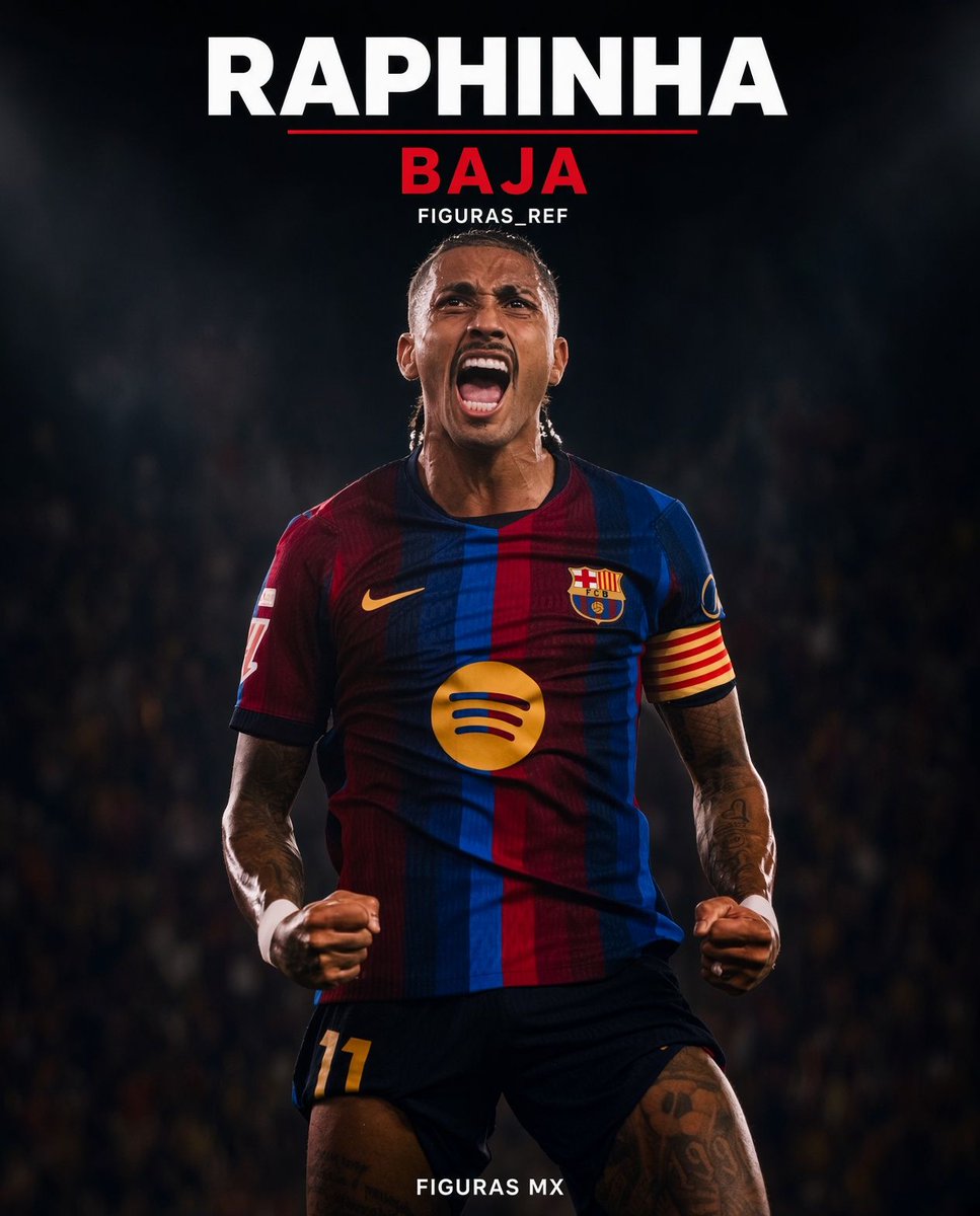 Figuras_oficial's tweet photo. 🚨 Raphinha se pierde el Galatasaray. El pichichi del Barça, fuera por edema en el muslo. Flick no arriesga. https://t.co/rgwvZjChqR