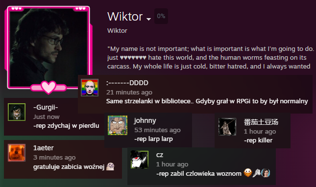 TotalnyChampion's tweet photo. Ludzie odnaleźli profil Steam szkolnego zabójcy i zaczęli wystawiać mu -rep 💀 https://t.co/f8D9YHhQ0H