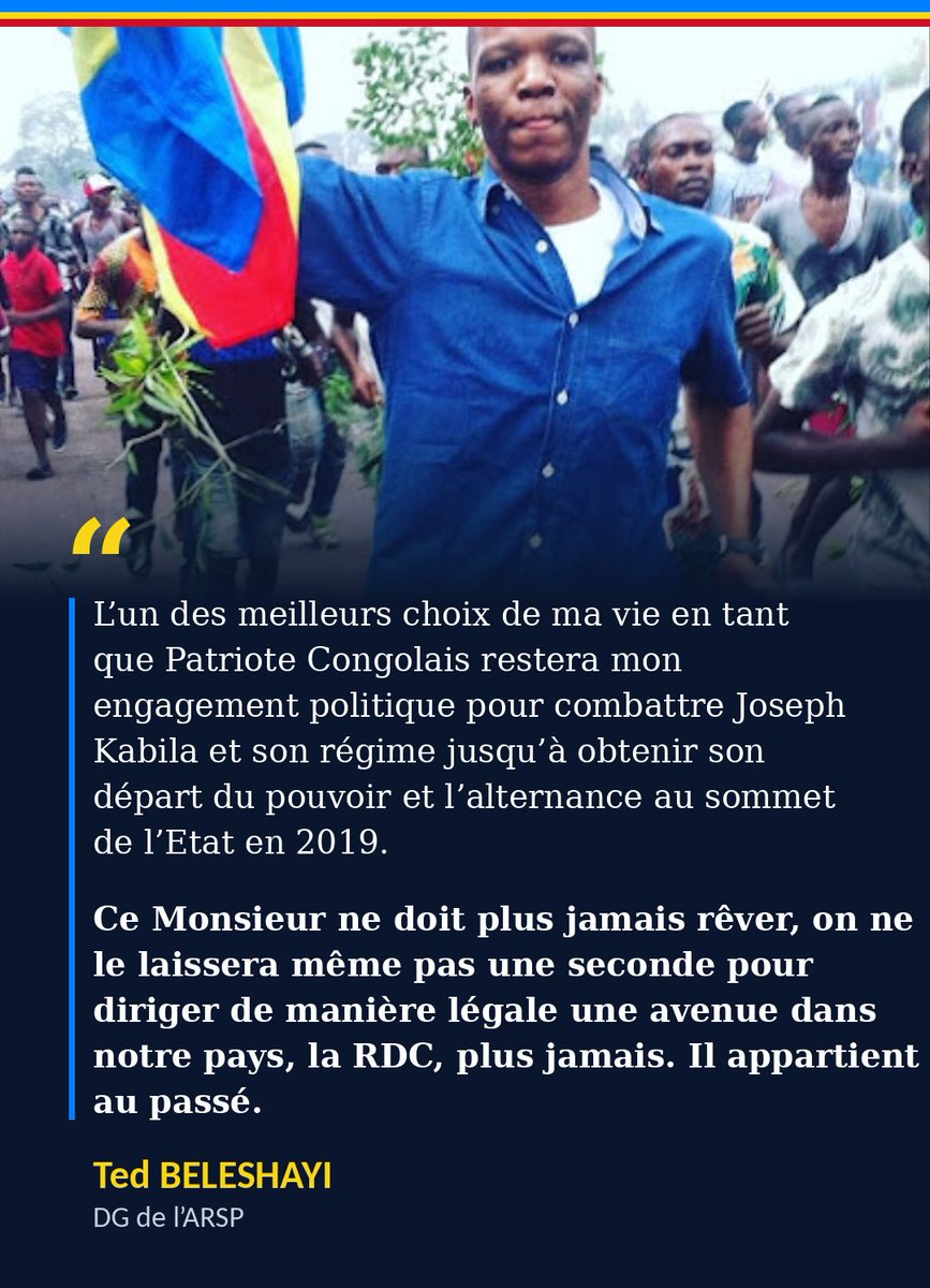 HenocEshiba's tweet photo. @juantedbelkas DG de l'@ArspRdc revient sur la lutte pour l'alternance de 2019 et ferme définitivement la porte à un retour de Joseph Kabila aux affaires en RDC.  

"Il appartient au passé." https://t.co/ebu9xWrEia