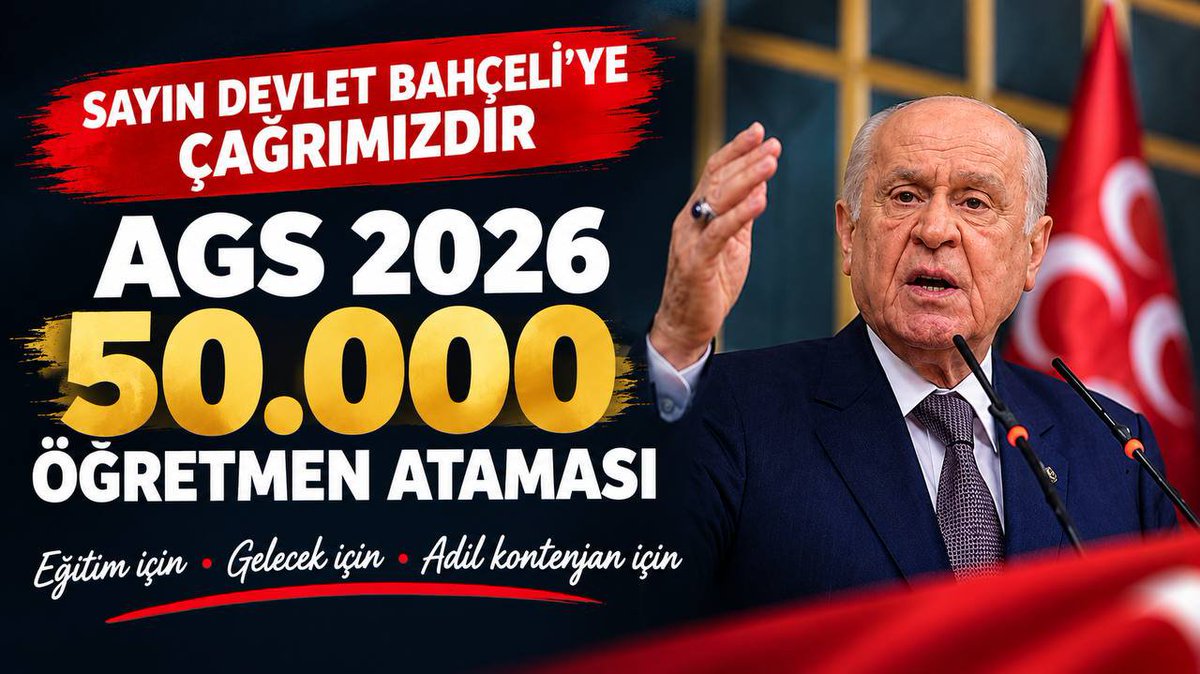 AGSkontenjan's tweet photo. Millî maarif davamızın yılmaz savunucusu Sayın Devlet Bey'den, 2026 AGS kontenjanlarının 50 bin olarak tayin edilmesinde tarihî bir Meclis desteği rica ediyoruz. @dbdevletbahceli @MHP_Bilgi @MhpTbmmGrubu @PrfDrFilizKilic @ersoyruhi @ismailozdemirrr @ayyildirim1 @Ulku_Ocaklari @TalipGeylan06 #TürkmenbeyiAgs50Bin