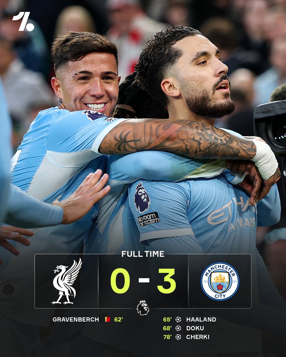 OneFootball's tweet photo. Man City turn up at Anfield and batter Liverpool 😳💥 https://t.co/oFiyLkO2O3