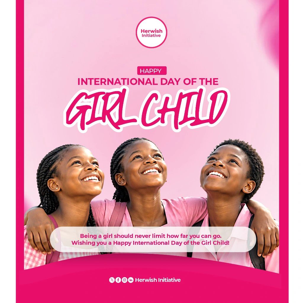 Herwish_INT's tweet photo. Happy International day of the girl child 🎉 https://t.co/dghNiEqNmB