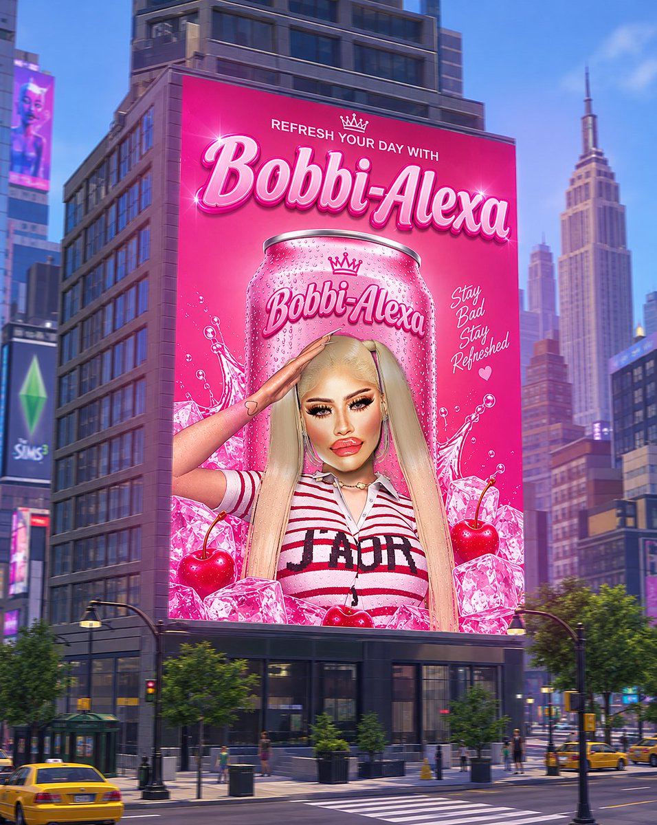 barbieonheels's tweet photo. Thirsty, dolls? 💋🥤💕 Bobbi-Alexa is serving looks &amp; refreshment with S3 Pepsi Soda 💙✨ That’s hot! 💅🏼🫧

- Montclair management @AuraTvPlus https://t.co/7gcYPl31TV