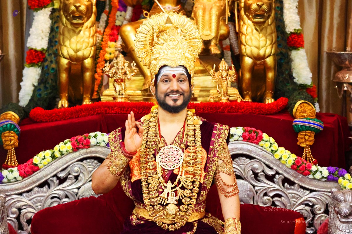 SriNithyananda's tweet photo. THE FOUR FUNDAMENTAL TRUTHS 🔱

“Jeeva, Ishwara, Jagat, Mukti — understand these four. Dharma, Artha, Kama, Moksha — experience these four.”
— THE SUPREME PONTIFF OF HINDUISM (SPH), BHAGAVAN SRI NITHYANANDA PARAMASHIVAM

In this Navaratri Satsang, THE SPH expounds the wisdom of the Shakta tradition and the path from spiritual knowledge to direct experience.

KAILASA’s NAVARATRI SPECIAL SATSANG SERIES
SHAKTAM | October 11–21, 2026
Daily at 10:30 AM ET | 8:00 PM IST

#Navaratri #ShaktaAgama #SanatanaHinduDharma #Nithyananda
