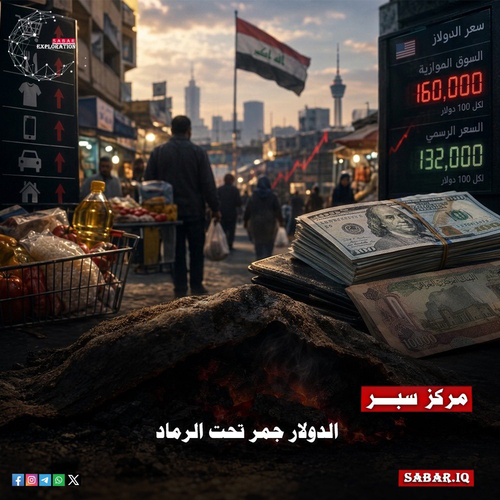 Center_Sabar's tweet photo. (أزمة الدولار لا تبدأ من السوق.. بل تنتهي في جيب المواطن!)
اتساع الفجوة بين السعرين الرسمي والموازي يهدد القدرة الشرائية ويعمّق القلق الاقتصادي.
الحل يبدأ بحماية المواطن وإصلاح سوق الصرف وتعزيز الإنتاج المحلي.
#الدولار #سعر_الصرف #القوة_الشرائية #مركز_سبر 
https://t.co/nmfq725fr9 https://t.co/iZBJ5koHUH