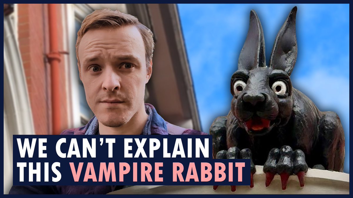 ThatPeterAustin's tweet photo. A new video just went live on my channel! To kick off the first of two October episodes, I went into town to finally see the infamous vampire rabbit statue I've heard so much about.

Why does Newcastle have a VAMPIRE RABBIT statue?
🔗 LINK: https://t.co/vevvbJdk5F https://t.co/Q0JIYBhUzl