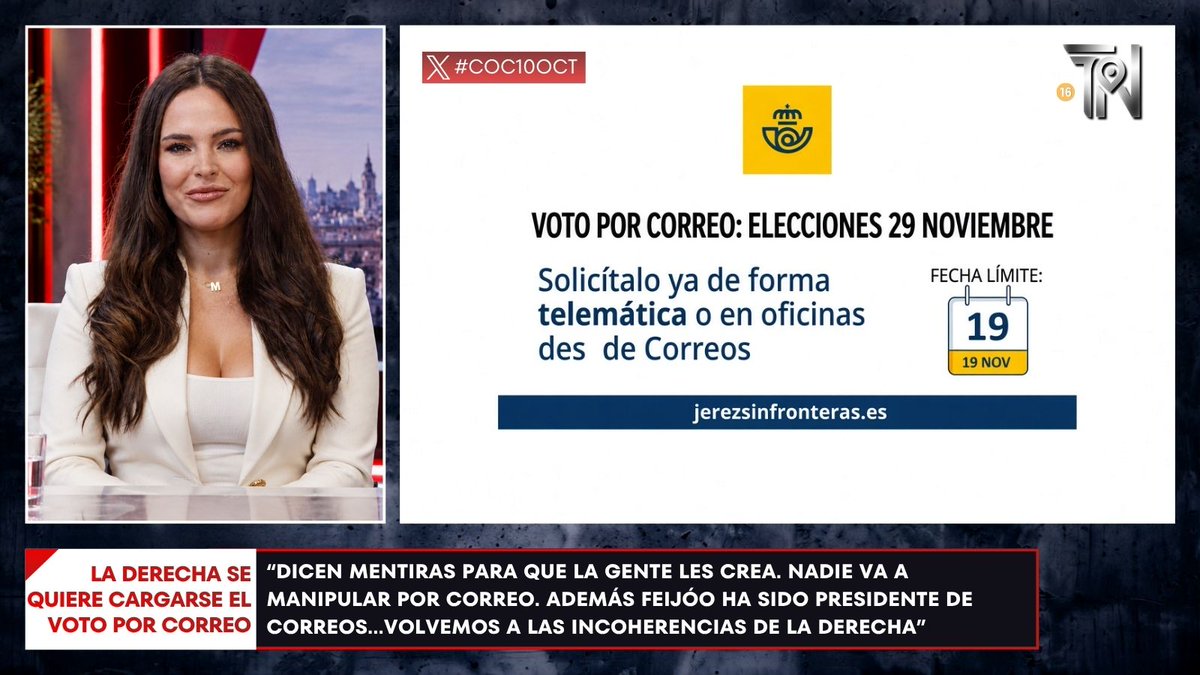 TerradoNews's tweet photo. 🎙️ @PenateGH desmonta las sospechas sobre el voto por correo y señala las contradicciones de la derecha.
📺 "Se dicen mentiras para convencer a la gente, pero nadie va a manipular el voto por correo. Feijóo presidió Correos y volvemos a las incoherencias."
⭕️ #CoC11Oct https://t.co/tf3ThqD7PP