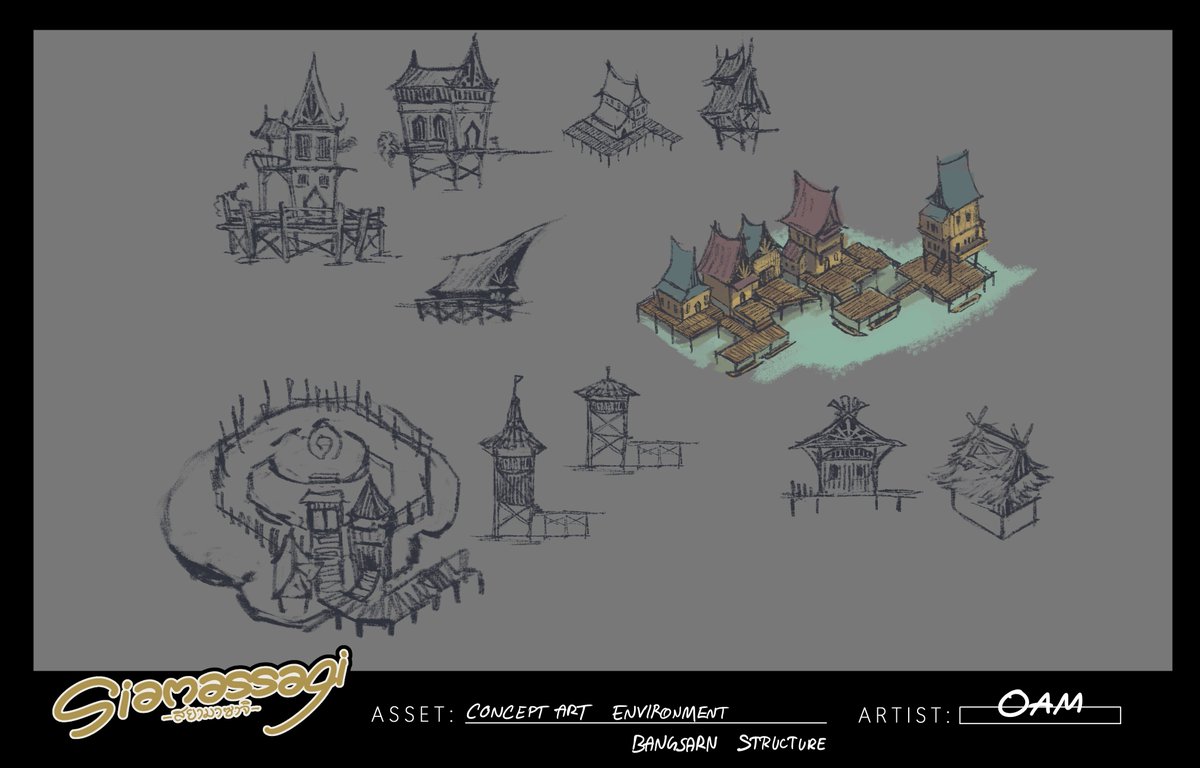 Siamassagi's tweet photo. Today, let’s take a look at the Bangsan city’s building ideas‼️

Most structures are built on raised wooden platforms since the city is surrounded by a river, 🌊

- Admin La'or

#Siamassagi ⁠#GameDev #pixelart #IndieDev #indiegame https://t.co/auFOW8v1rN