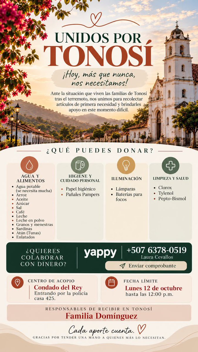 MiryAyala's tweet photo. La Familia Domínguez son los responsables de recibir estas donaciones en Tonosi! Si está a su alcance ayudemos! https://t.co/QZNQxX6GOZ