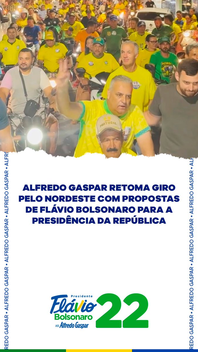Alfredogaspar_'s tweet photo. https://t.co/Me8d5Ig9o4

Alfredo Gaspar retoma Giro pelo Nordeste com propostas de Flávio Bolsonaro para a Presidência da República https://t.co/ZTJYjdRrNb