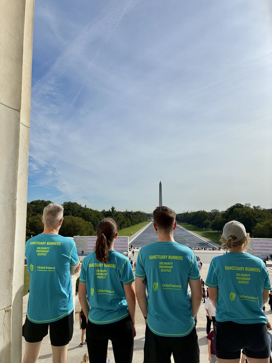 IrelandEmbUSA's tweet photo. @IrelandEmbUSA was proud to lace up on the National Mall for #GlobalRun2026, in solidarity with people displaced and living in extreme poverty. 🌍💙👟☘️ https://t.co/cdqiX8L5iT