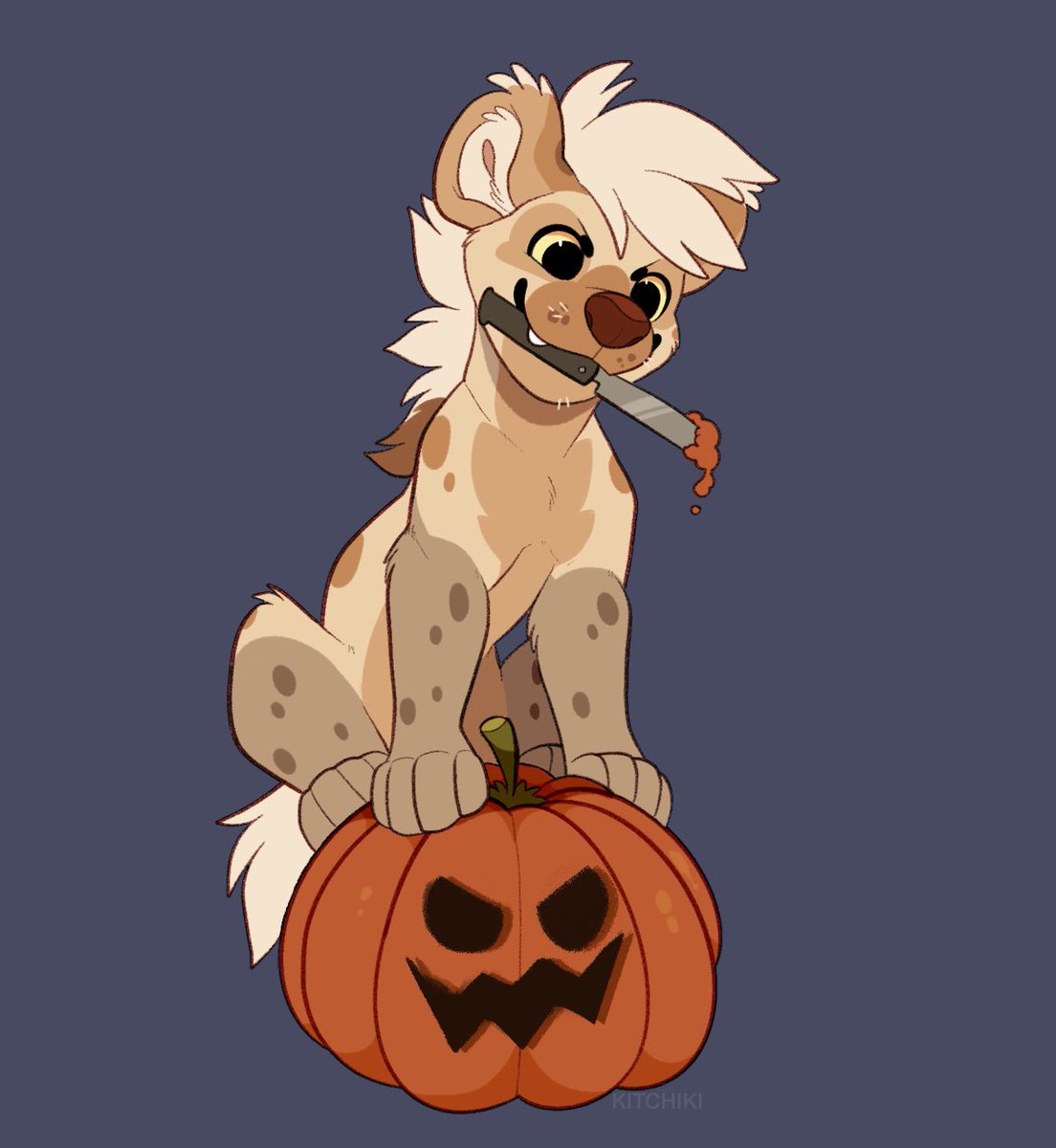 Kitchiki's tweet photo. Pose 3/6 for the upcoming YCH set!

The image on the pumpkin can be customised to anything! https://t.co/hZTemXtt5t