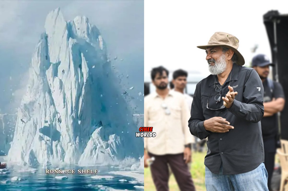 Cinee_Worldd's tweet photo. “Initially we had an idea of really going to Antarctica, we really made plans but we found alternative ways to do that”

– SS Rajamouli | #Varanasi https://t.co/WNwaxbO1Zc