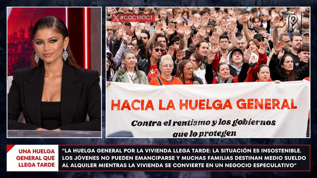 TerradoNews's tweet photo. 🏠 @raquel_chica denuncia una crisis de vivienda que asfixia a las familias y condena a los jóvenes a no emanciparse.
📺 "La vivienda se ha convertido en un lujo mientras los salarios no alcanzan y las medidas siguen sin frenar los precios."
⭕️ #CoC11Oct https://t.co/zhuyqM79bY