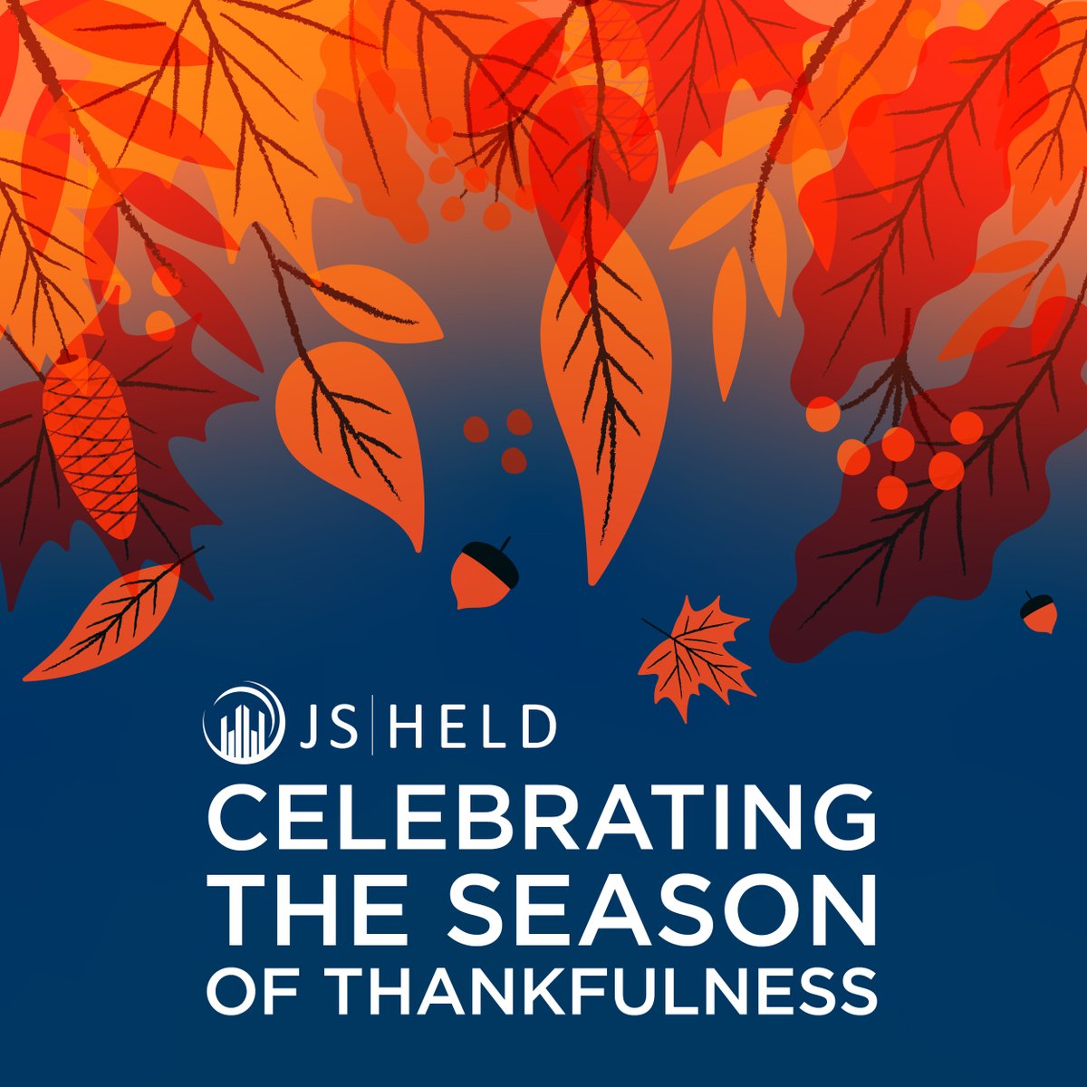 JS_Held's tweet photo. As we celebrate Thanksgiving in Canada, we want to take a moment to express our heartfelt thanks to our colleagues who continue to share their time, expertise, and care.

We are grateful for the support, collaboration, and sense of community that make J.S. Held a meaningful place to work.

Wishing you a bountiful, restful, and happy Thanksgiving.

#HeldTogether #Thanksgiving #GiveThanks