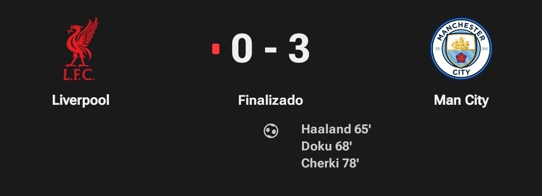jonxm17's tweet photo. Victoria del City 

Gran Partido y estuvo entretenido, Liverpool estuvo mejor el 1T, 2T la expulsión de Gravenberch cambio todo y el city aprovecho con 2 Goles rápidos, el último un Golazo de Cherki, Liverpool antes de la expulsión fue mejor  pero así es el fútbol https://t.co/WWrqZJSICV