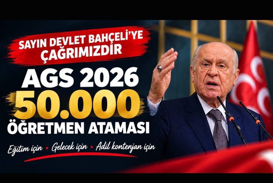 Servetaydemirr's tweet photo. Geleceğin güçlü aydınlık Türkiye'si yolunda öğretmenlere verdiğiniz kıymeti biliyoruz Sayın DEVLET BAHÇELİ. Sizin desteğiniz güçlüdür, isteğimiz 2026 AGS ile adil branş dağılımlı 50 bin alım. #TürkmenbeyiAgs50Bin
@dbdevletbahceli @MHP_Bilgi @MhpTbmmGrubu @turkegitimsen https://t.co/J7lRHUm3ty