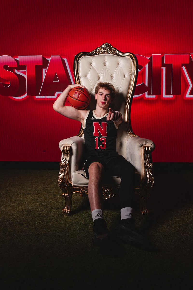 TySchlagel's tweet photo. Had a great time on my official visit to @HuskerMBB. Can’t wait till I can play in this jersey! #GBR #Committed https://t.co/KwIL3AmzHH