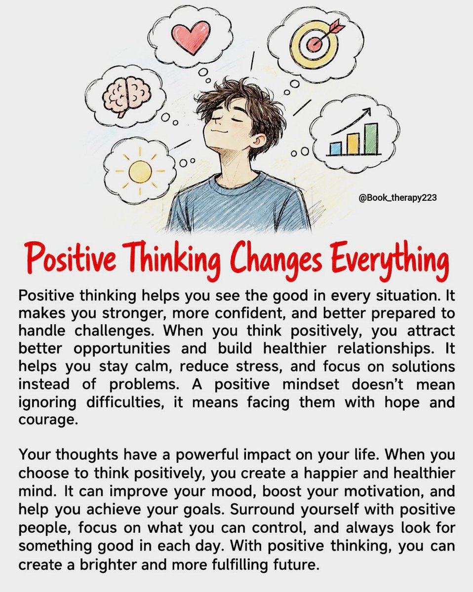 Book_therapy223's tweet photo. Positive Thinking Changes Everything https://t.co/xVMdMUJEgy