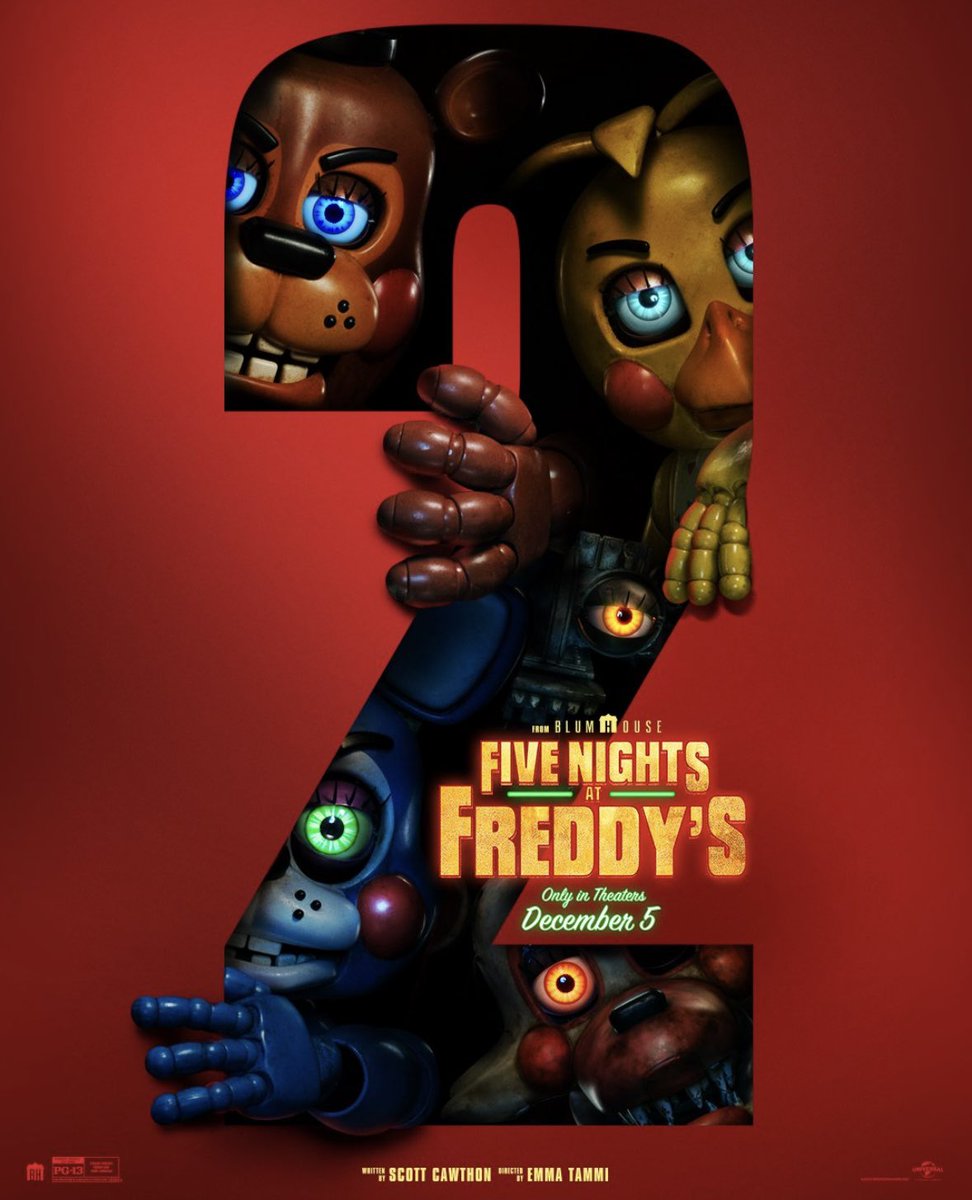 Hari2Matthew's tweet photo. #JustFinished #Watching #FNAF2Movie (2015) ๐ค๐ป Happy 1 year Anniversary!๐๐ฅณ๐ https://t.co/EbLiXI7aFM