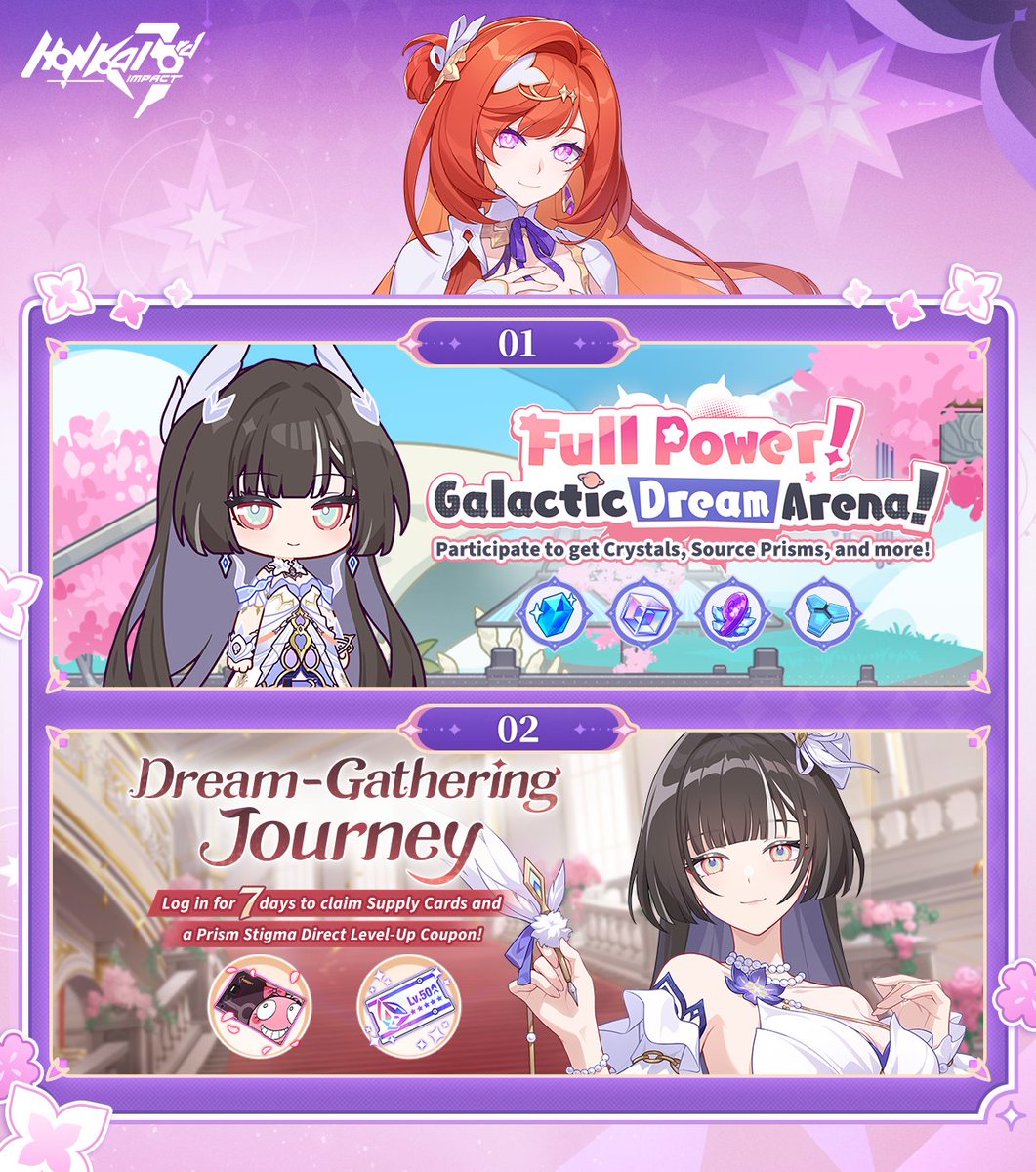 HonkaiImpact3rd's tweet photo. ☆☆ This Week's Event Updates ☆☆

On OCT 12, the web event begins. 
On OCT 16, the login event begins.
※ Please refer to in-game announcements for more details.

#HonkaiImpact3rd https://t.co/Sk1CpLGTe6