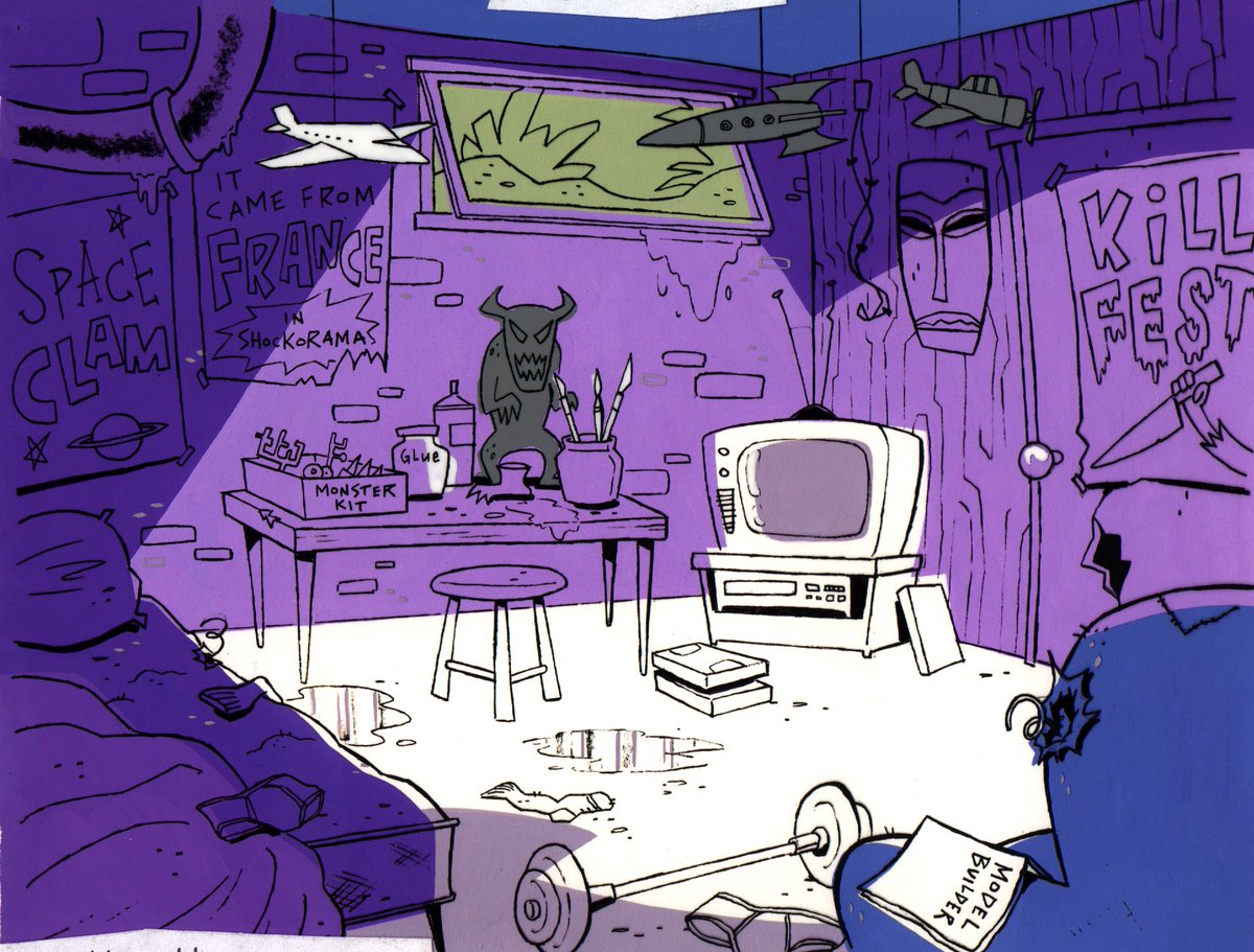 Golforo's tweet photo. One of my favorite things about this Cartoon Network leak is that I get to see the backgrounds in HD now.

The Ed's had so much personality hidden in their rooms. Double D owning legos, Ed owning model kits, cool stuff. https://t.co/2ZO2htMZZv