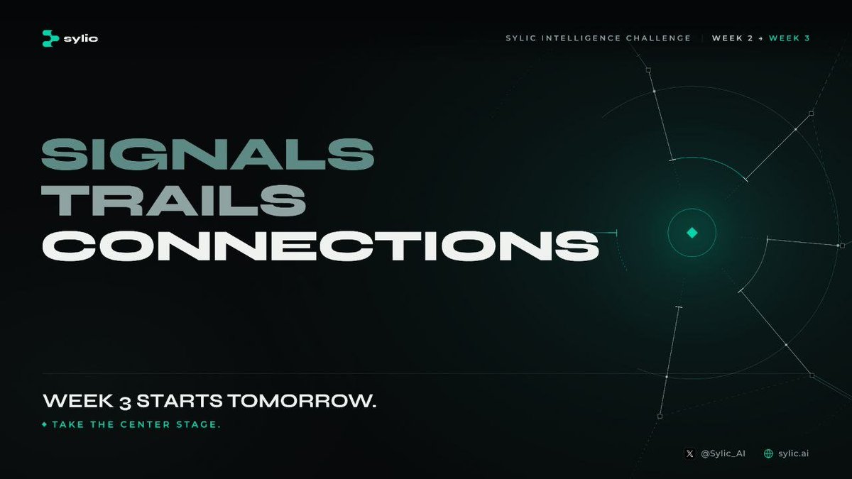 Sylic_AI's tweet photo. You saw the signal in Week 1 and you followed the trail in Week 2

Now, individual pieces are starting to form the big picture because isolated trails never mean nothing until you CONNECT them piece by piece

Stage 3 opens next. Are you ready for it? https://t.co/0y7DISzy6D