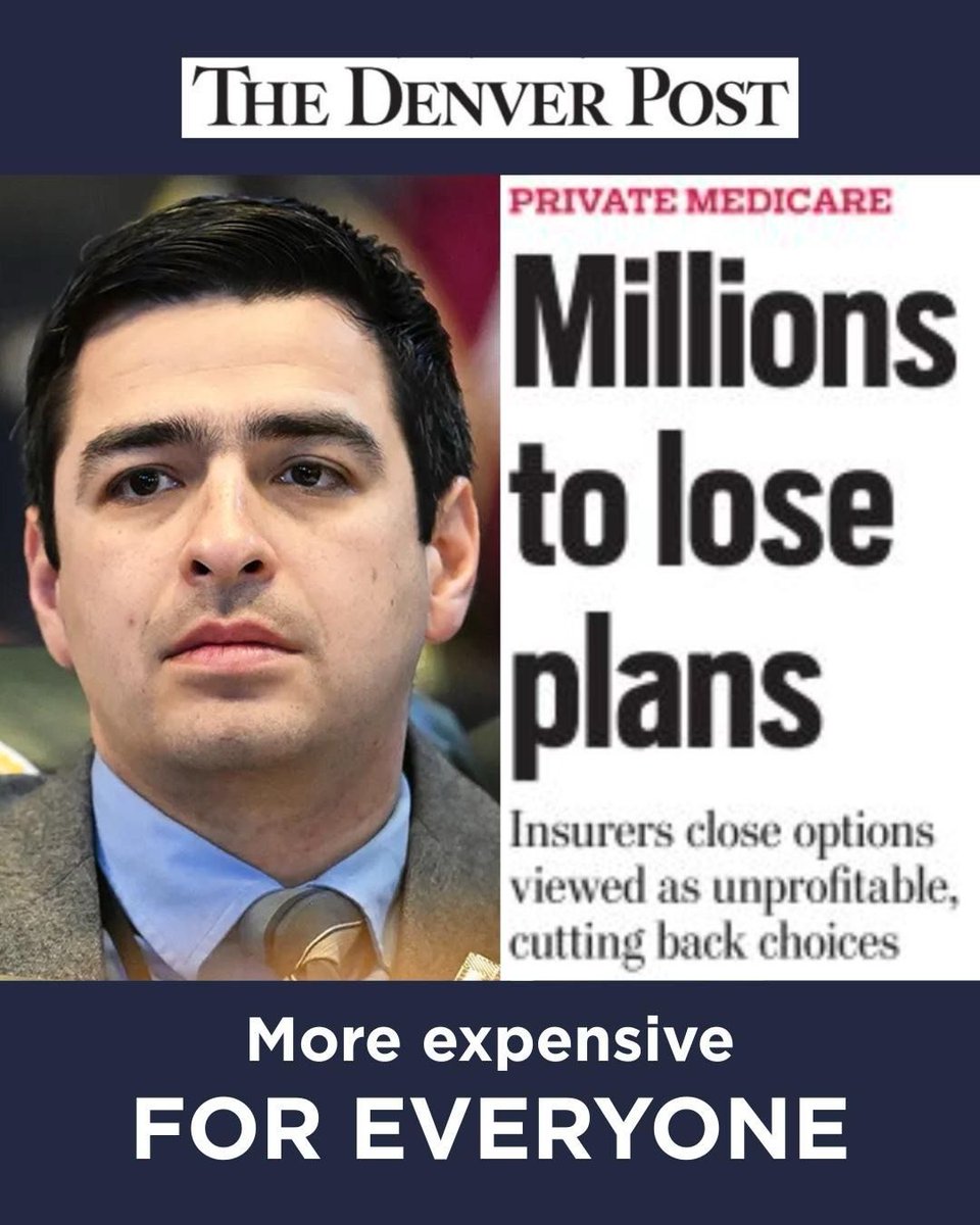 MannyRutinel's tweet photo. On the front page of The Denver Post:

The Big Beautiful Bill my Congressman Gabe Evans voted for last year didn't just cut the Affordable Care Act and Medicaid. It makes costs go up for everyone. 

I'm running for Congress to stop the corruption. 

Join the fight. Link in bio. https://t.co/dHe3RG0TyX